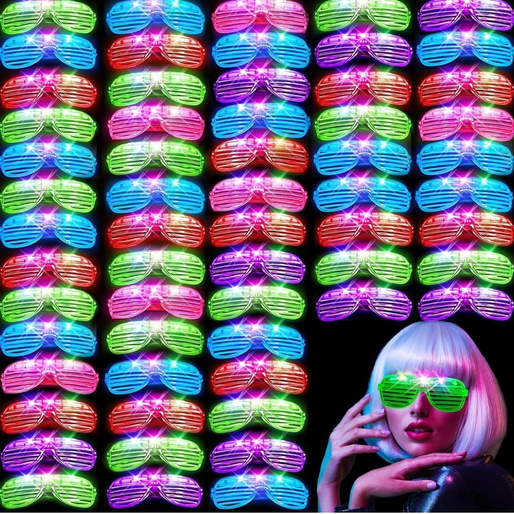 NWT 85pc LED Glasses, 5 Colors‎ Light Up Glasses with 3 Light Modes